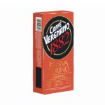 Orange packaging for Caffè Vergnano 1882 Riserva Torino crema coffee capsules for Nespresso machines, box shape image
